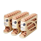 4-Tier Rolling Egg Dispenser for Fridge Storage