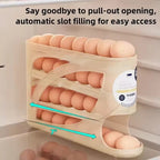 4-Tier Rolling Egg Dispenser for Fridge Storage
