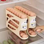 4-Tier Rolling Egg Dispenser for Fridge Storage