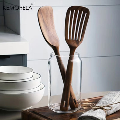 2-Piece Wooden Japanese Cooking Spatula Set