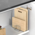 Wooden Pot Lid & Cutting Board Organizer Rack