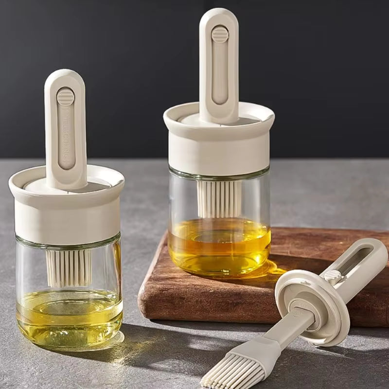 Oil Dispenser Bottle with Silicone Brush