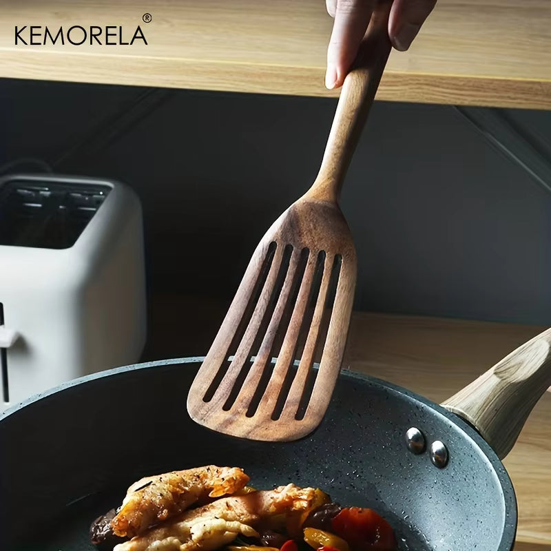 2-Piece Wooden Japanese Cooking Spatula Set
