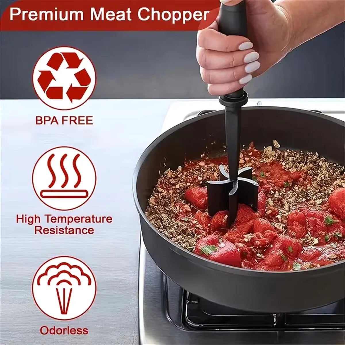 Heat-Resistant Meat Chopper & Smasher