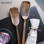 2-Piece Wooden Japanese Cooking Spatula Set