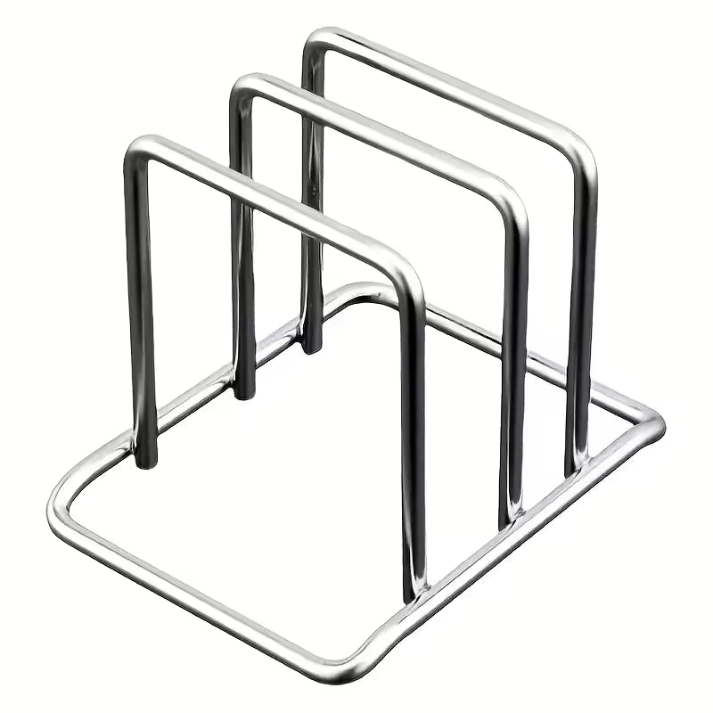 Wooden Pot Lid & Cutting Board Organizer Rack