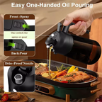 2-in-1 Glass Oil Sprayer &amp; Dispenser (16oz)
