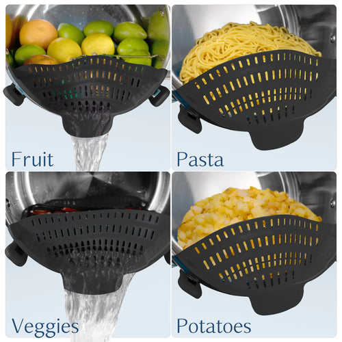 Adjustable Silicone Clip-On Pot Strainer