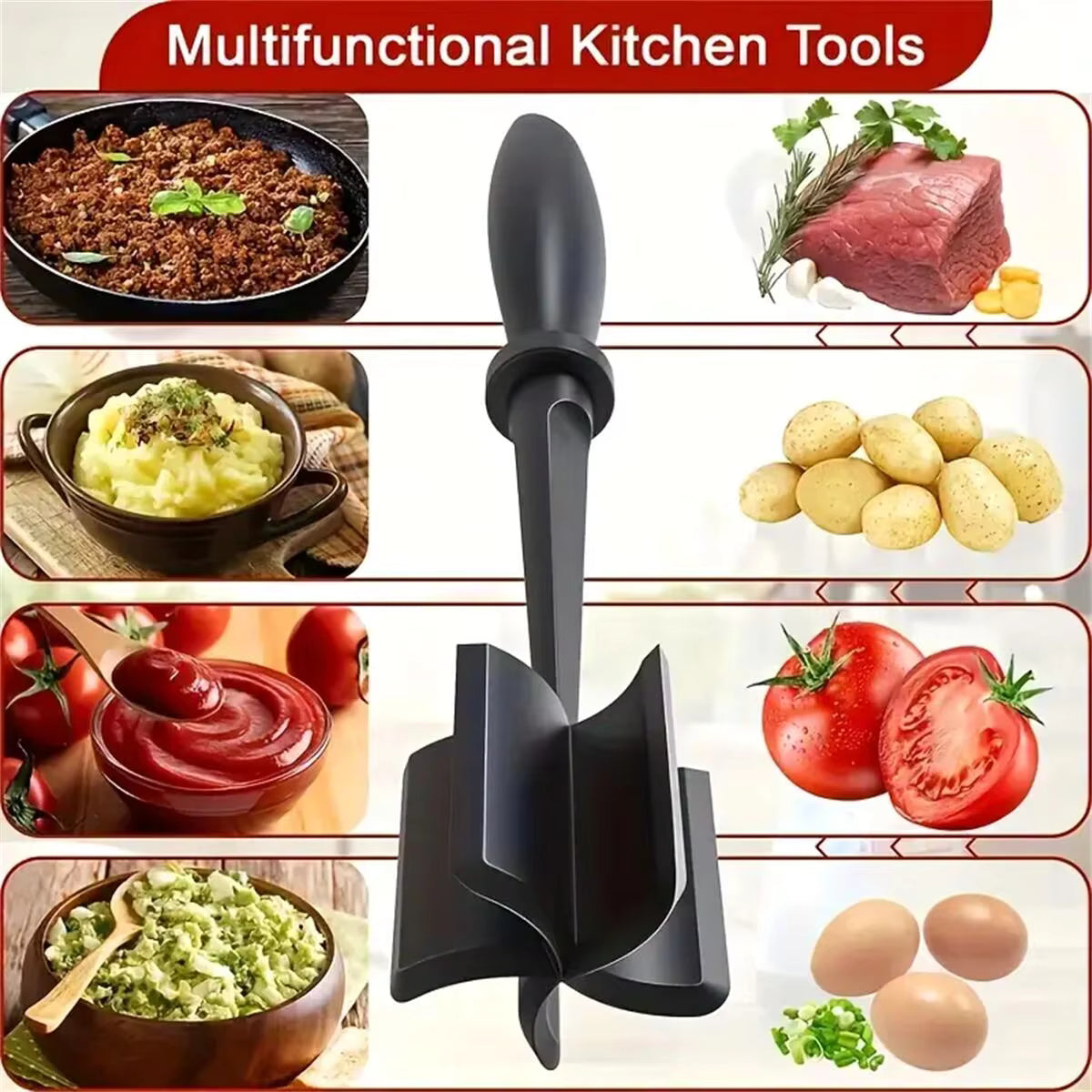 Heat-Resistant Meat Chopper & Smasher