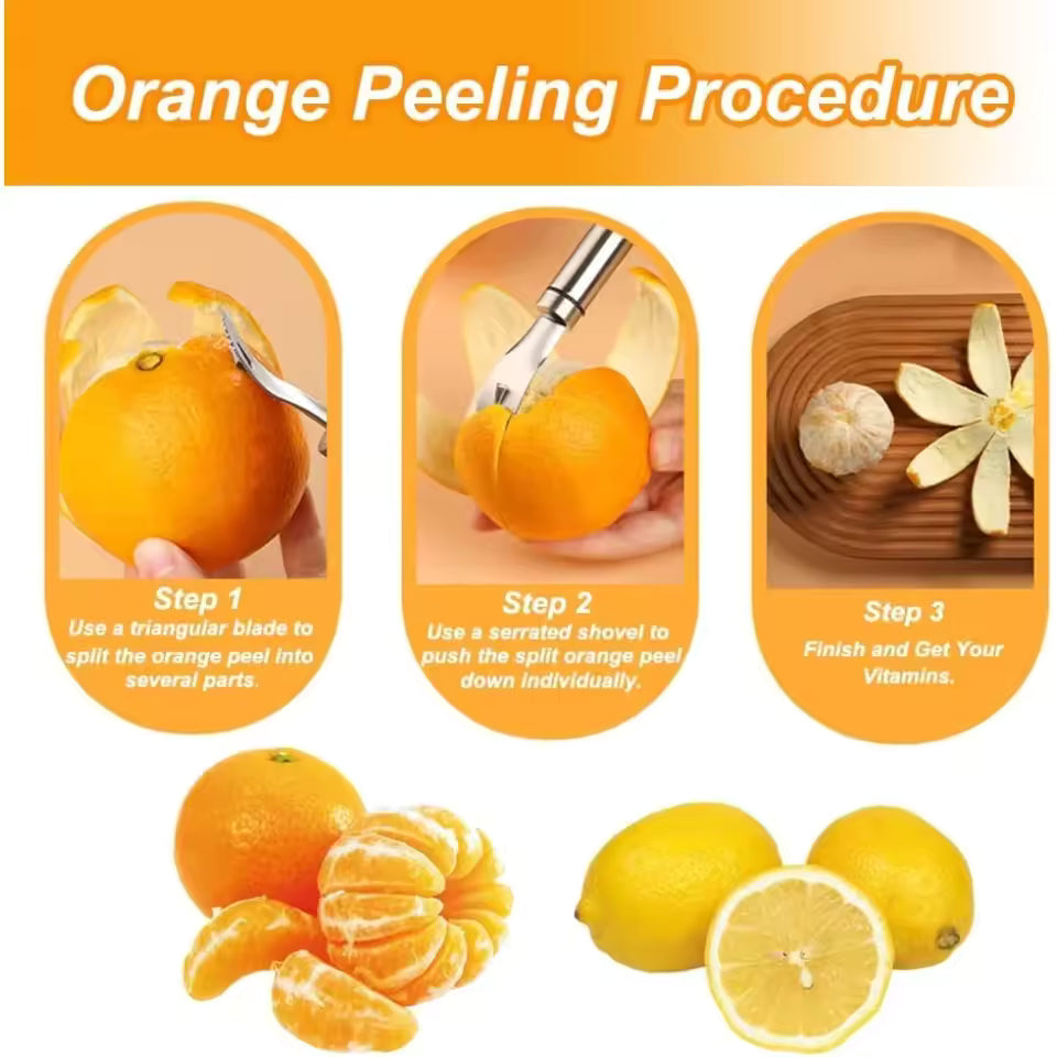 Stainless Steel Citrus & Orange Peeler