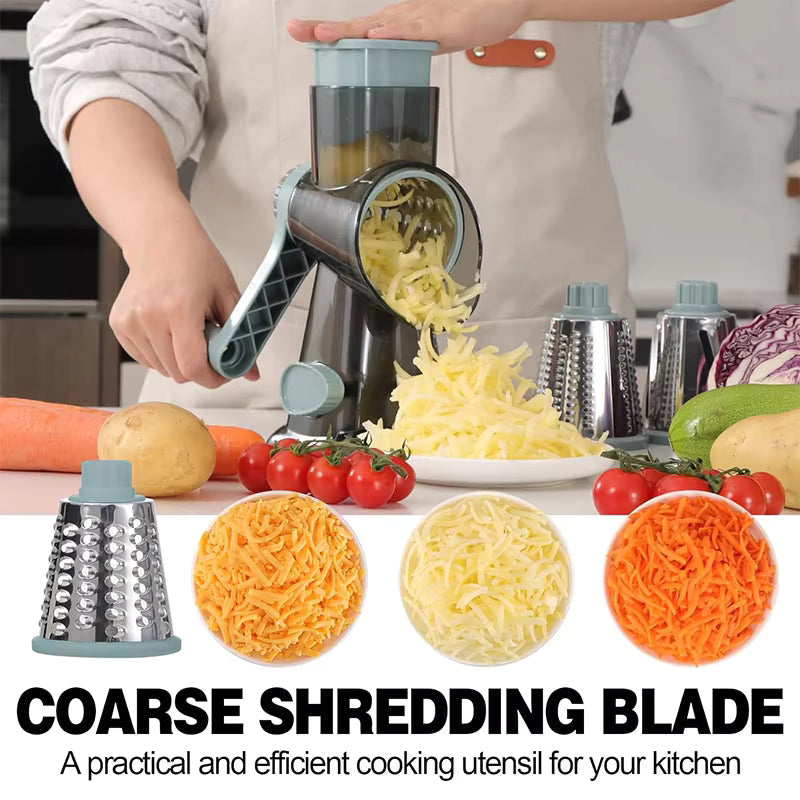 3-in-1 Rotary Cheese & Vegetable Grater