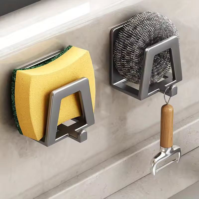 Self-Adhesive Stainless Steel Sponge Holder