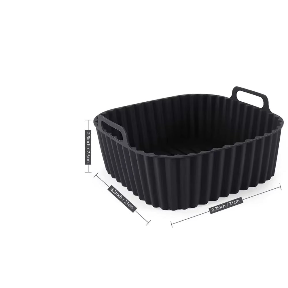 Reusable Silicone Air Fryer Liners – Non-Stick Square Mats