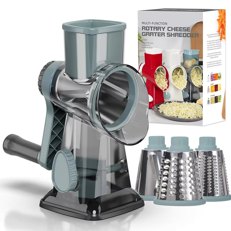 3-in-1 Rotary Cheese & Vegetable Grater