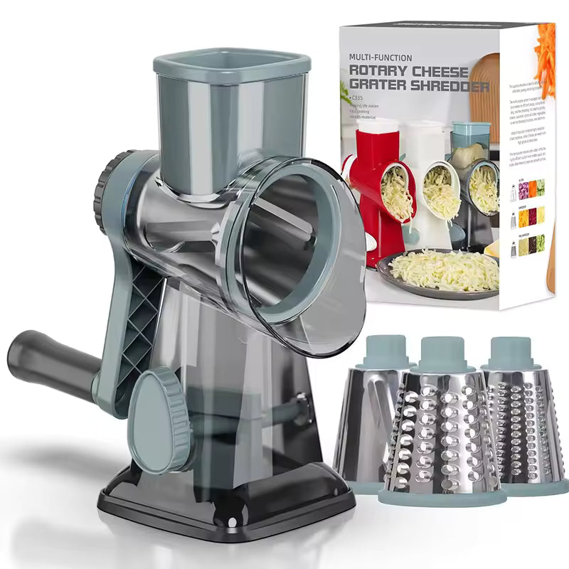 3-in-1 Rotary Cheese & Vegetable Grater