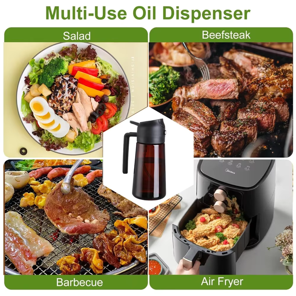 2-in-1 Glass Oil Sprayer &amp; Dispenser (16oz)