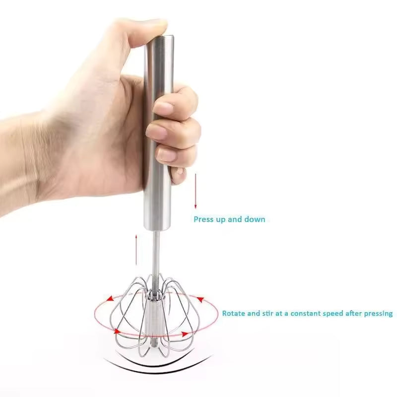Stainless Steel Semi-Automatic Hand Push Whisk