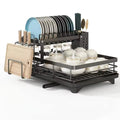 2-Tier Expandable Dish Drying Rack with Drainboard