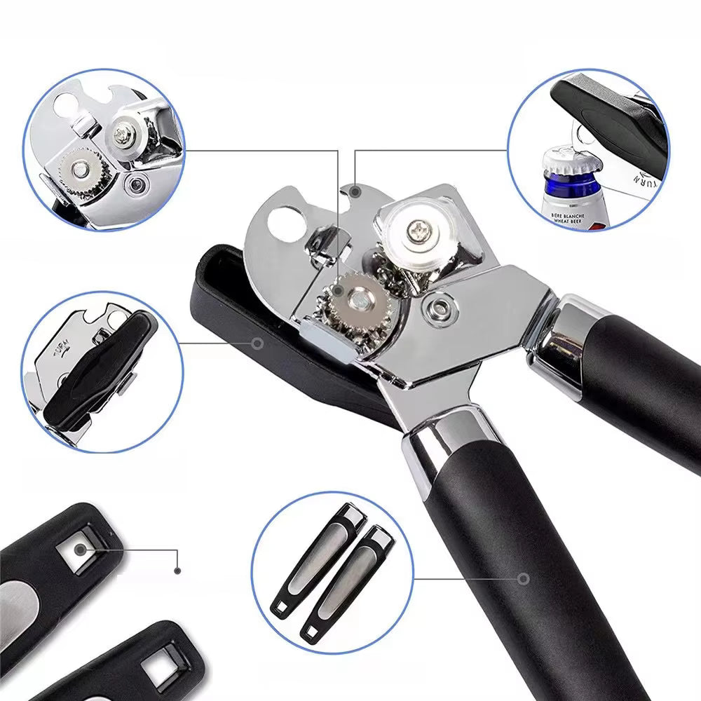 Stainless Steel Multifunction Can Opener
