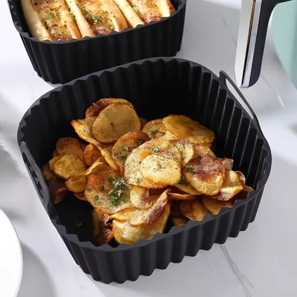 Reusable Silicone Air Fryer Liners – Non-Stick Square Mats